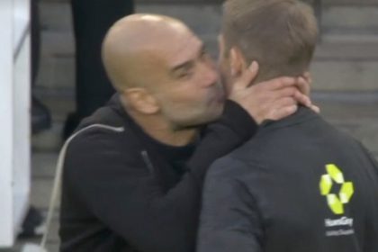 Pep Guardiola Kiss | Sports Ved |